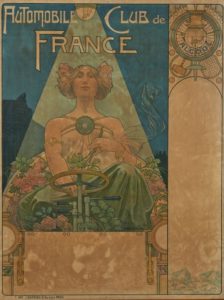Automobile Club de France. Affiche avant la lettre signée Henri Privat- Livemont, 1902