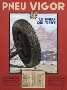 Affiche de calendrier pour les pneus Vigor