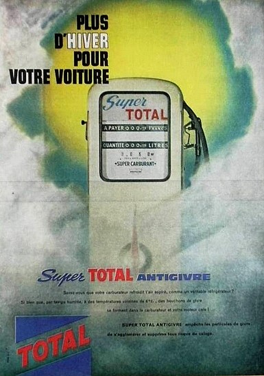 Affiche publicitaire Super Total Antigivre, 1960