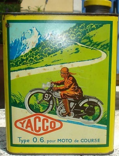 Bidon d'huile YACCO pour moto de course