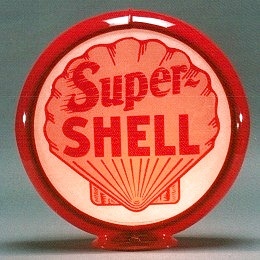Globe "Super Shell" avec coquillage et cerclage rouge
