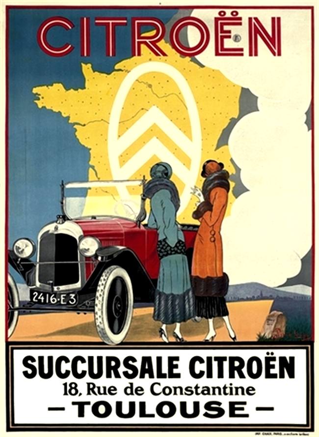 Affiche succursale Citroën Toulouse