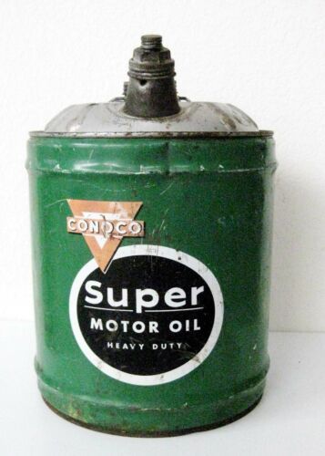 Vintage CONOCO SUPER MOTOR OIL 5 GALLON CAN NO. 16