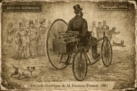 La Tilbury, 1ère voiture électrique... (modifiée par ChatGpt)