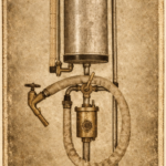 Distributeur de carburant, Brevo, 1892, Zurich, Suisse (modifiée par ChatGPT)