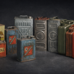 Évolution des bidons de carburant vintage (© ChatGPT)