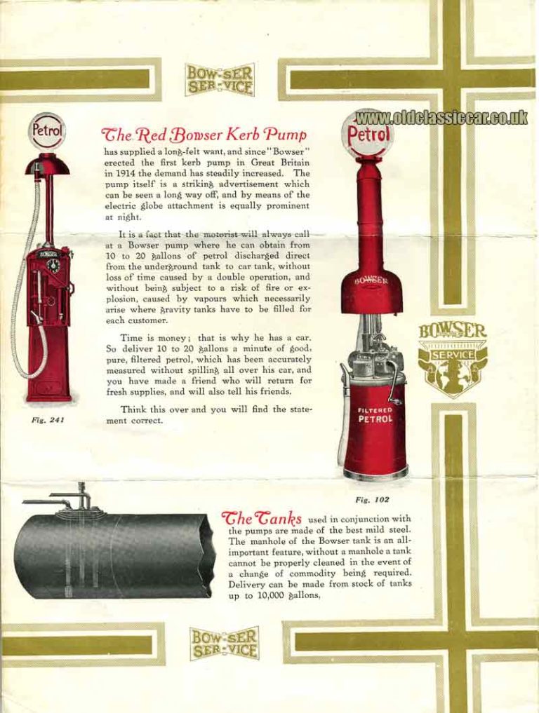 Catalogue de vente Bowser 1922.