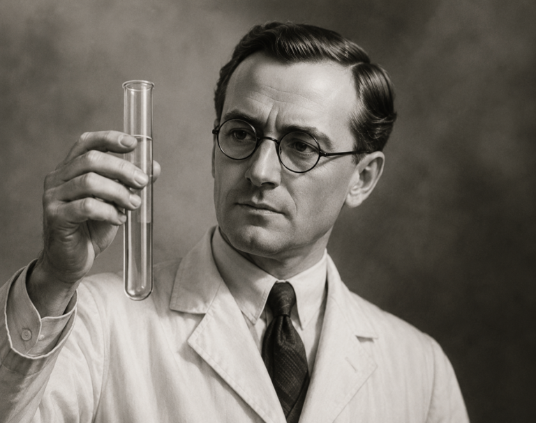 Portrait d'un scientifique vintage (ChatGPT Image)