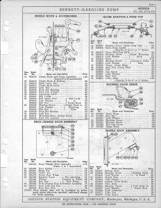 Bennett 371, 372, 373, 374 Gas Pump Parts
