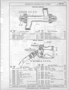 Bennett 371, 372, 373, 374 Gas Pump Parts