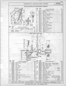 Bennett 371, 372, 373, 374 Gas Pump Parts