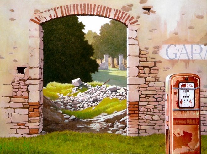 Site archéologique. Acrylique sur toile 130x97 cm