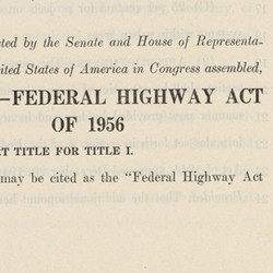 Federal Highway Act of 1956