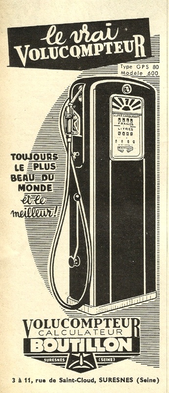 Pub Boutillon 1958, Type GPS 80, Modèle 600