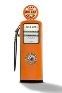 POMPE A ESSENCE BOUTILLON - GULF France, circa 1960