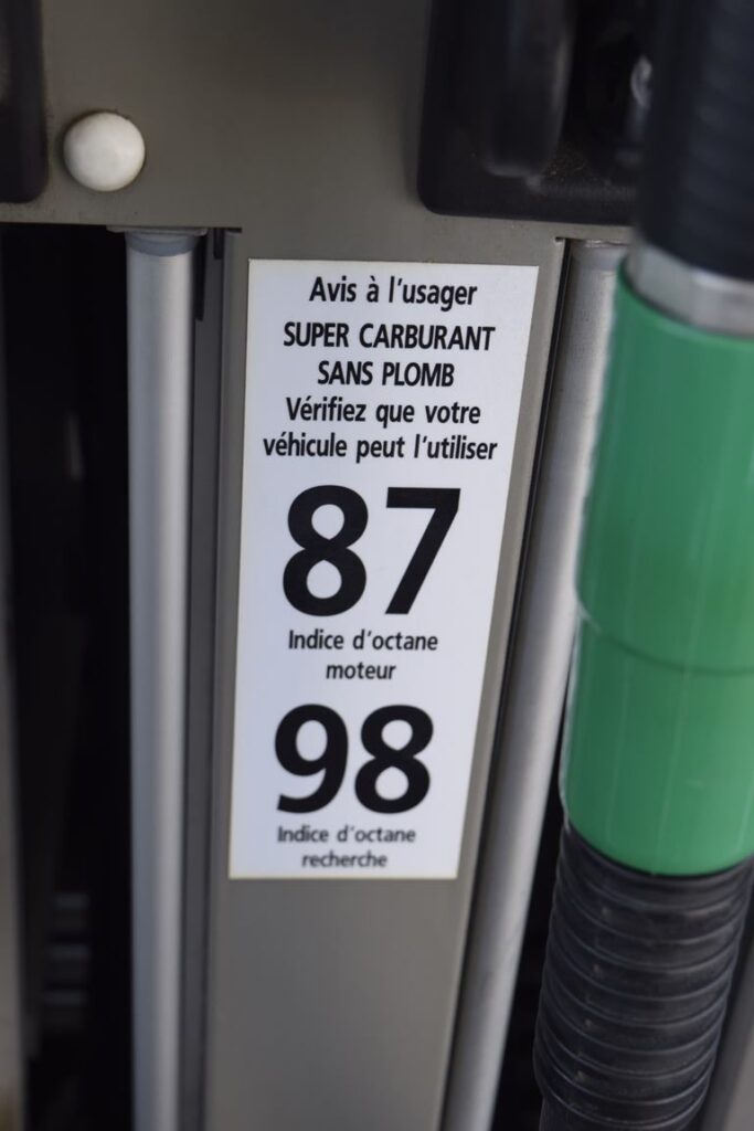 Indice d'octane pour du SP98