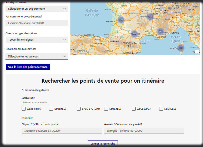 Capture d'écran (© prix-carburants.gouv.fr)