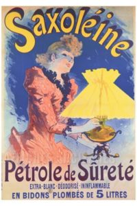 Affiche publicitaire pour le pétrole de sûreté Saxoléine