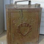 Ancien bidon publicitaire SHELL MEX 1939