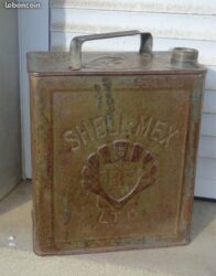 Ancien bidon publicitaire SHELL MEX 1939