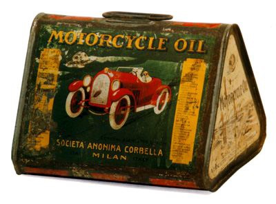 Bidon huile moteur de la Societa Anonima Corbella de Milan