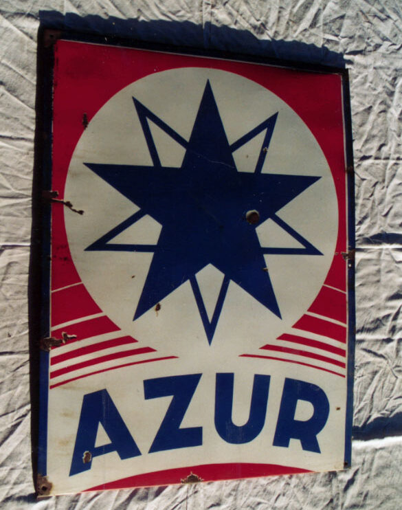 Grande plaque émail essence Azur