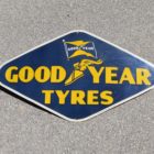 Plaque émaillée garage des années 1950 Good-Year