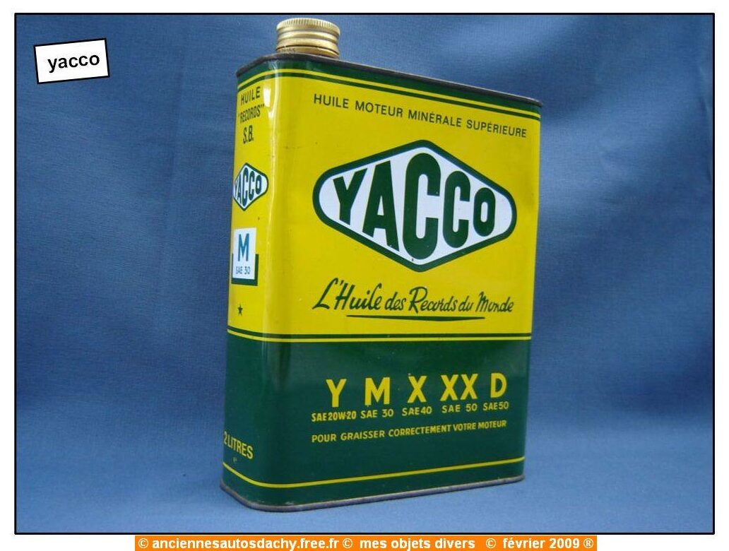 Bidon d'huile moteur "Y M X X XX D"