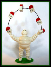 Bibendum jonglant avec les bornes