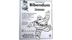 Certificat Bibendum Michelin pompe à essence jaune