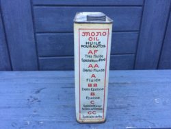 Bidon d'huile 1935 "MONO OIL" type A 3