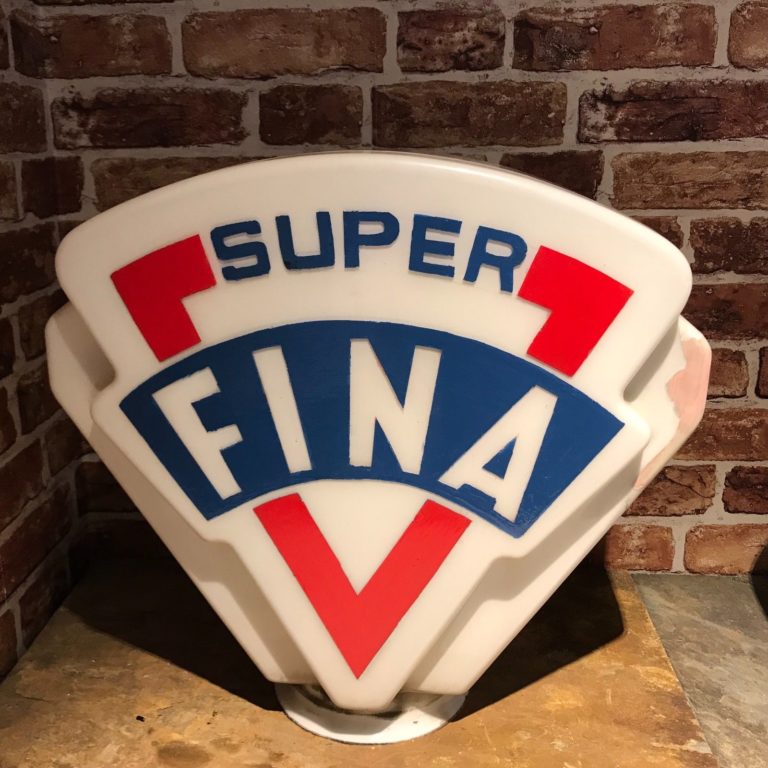 Globe FINA "Super", lettre blanche, fond bleu