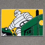 Bibendum Michelin tôle publicitaire vintage style Pop Art 1970