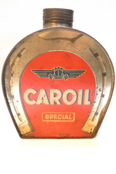 Bidon d'huile en fer à cheval Caroil