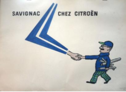 Affiche Savignac chez Citroën
