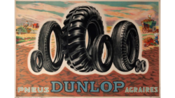 Affiche pneus Dunlop agraires