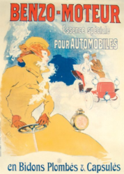 Affiche publicitaire BENZO-MOTEUR