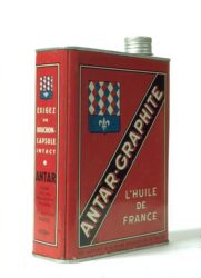 Bidon "ANTAR-GRAPHITE L'HUILE DE FRANCE",1927 / 1928