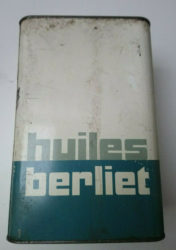 BIDON D'HUILE ANCIEN "HUILES BERLIET" BX 10W30