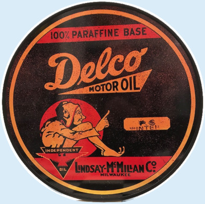Plaque publicitaire DELCO MOTOR OIL﻿﻿