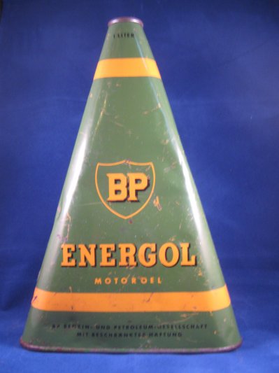 Bidon huile BP Energol conique