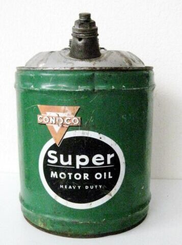 Vintage CONOCO SUPER MOTOR OIL 5 GALLON CAN NO. 16