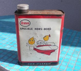 Bidon d'huile ESSO spéciale hors bord