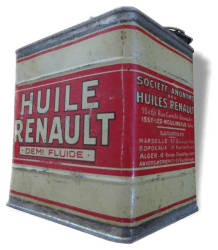 Rare bidon d'huile Renault des année 30