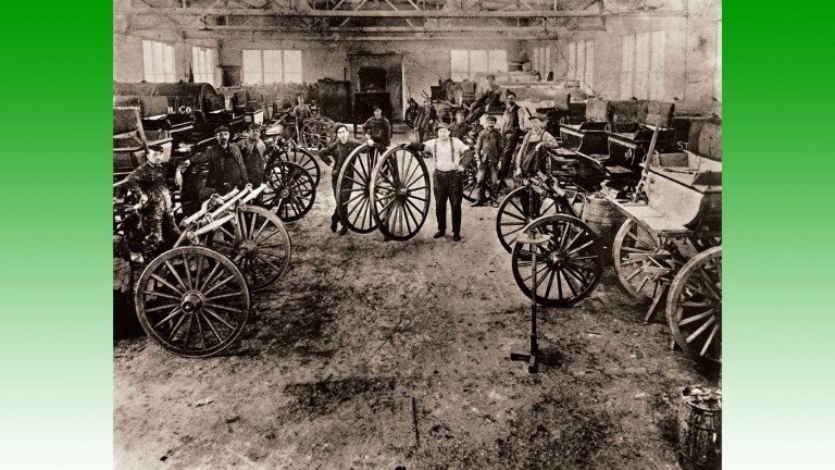 Intérieur de l'usine de wagons de la Standard Oil of Ohio à Cleveland, 1910.