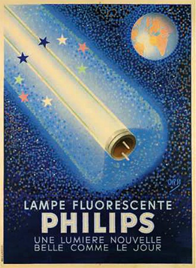 Lampe fluorescente Philips « une lumière nouvelle belle comme le jour »