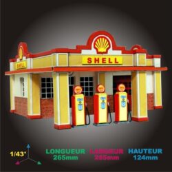 Station essence Shell (1/43ème) (© maquettes-decors-patrice-gregoire.fr)