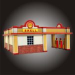 Station essence Shell (1/43ème) (© maquettes-decors-patrice-gregoire.fr)