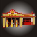 Station essence Shell (1/43ème) (© maquettes-decors-patrice-gregoire.fr)