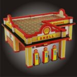 Station essence Shell (1/43ème) (© maquettes-decors-patrice-gregoire.fr)